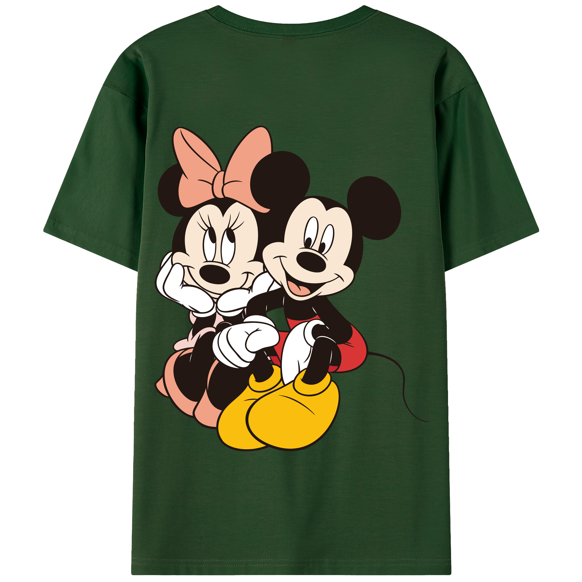 （画像用） ミッキーマウス Mickey Mouse 綿100％半袖Tシャツ（背面プリント）